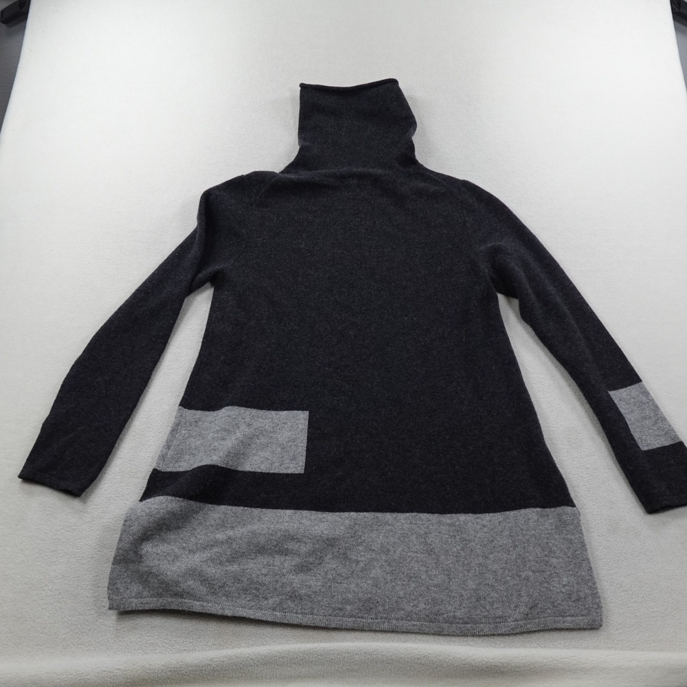 Krimson Klover Cashmere Turtle Neck Sweater Womens Small Black Colorblock Wool